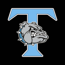 T with bulldog logo